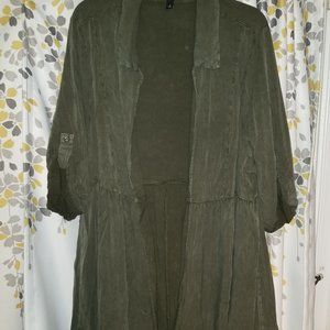 Torrid, Olive Green, flared on bottom, jacket size 3x